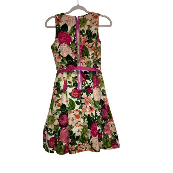 Eliza J Floral Fit & Flare Floral Boho Belted Dress 6 Petite - Picture 5 of 6